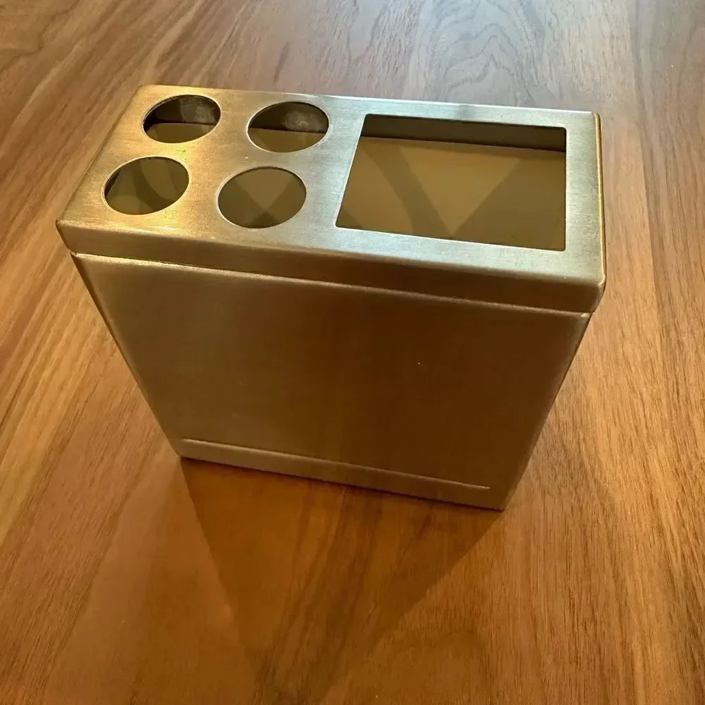Toothbrush holder, metallic finish, like new